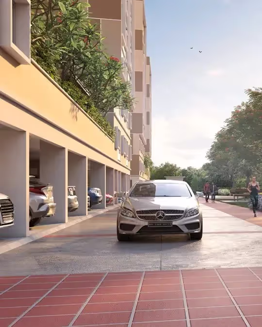 Tower and open space perspective